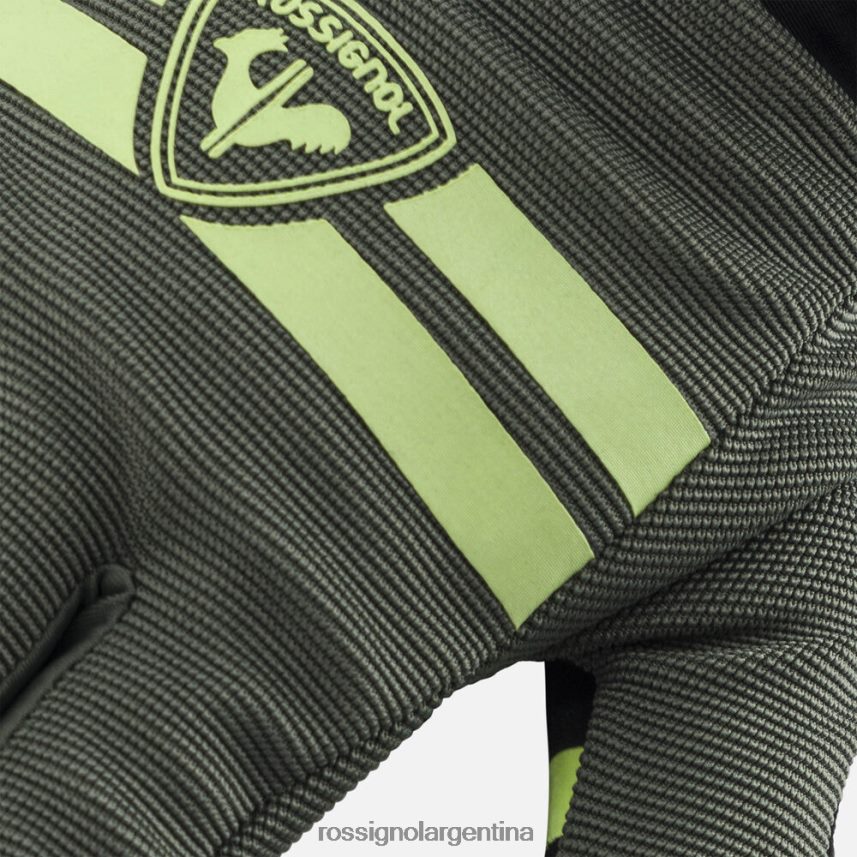 Rossignol hombres guantes de bicicleta de montaña con dedos completos 82LVV638 verde ébano accesorios