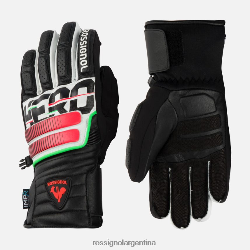 Rossignol hombres guantes de esquí impermeables de cuero hero race 82LVV6669 negro accesorios