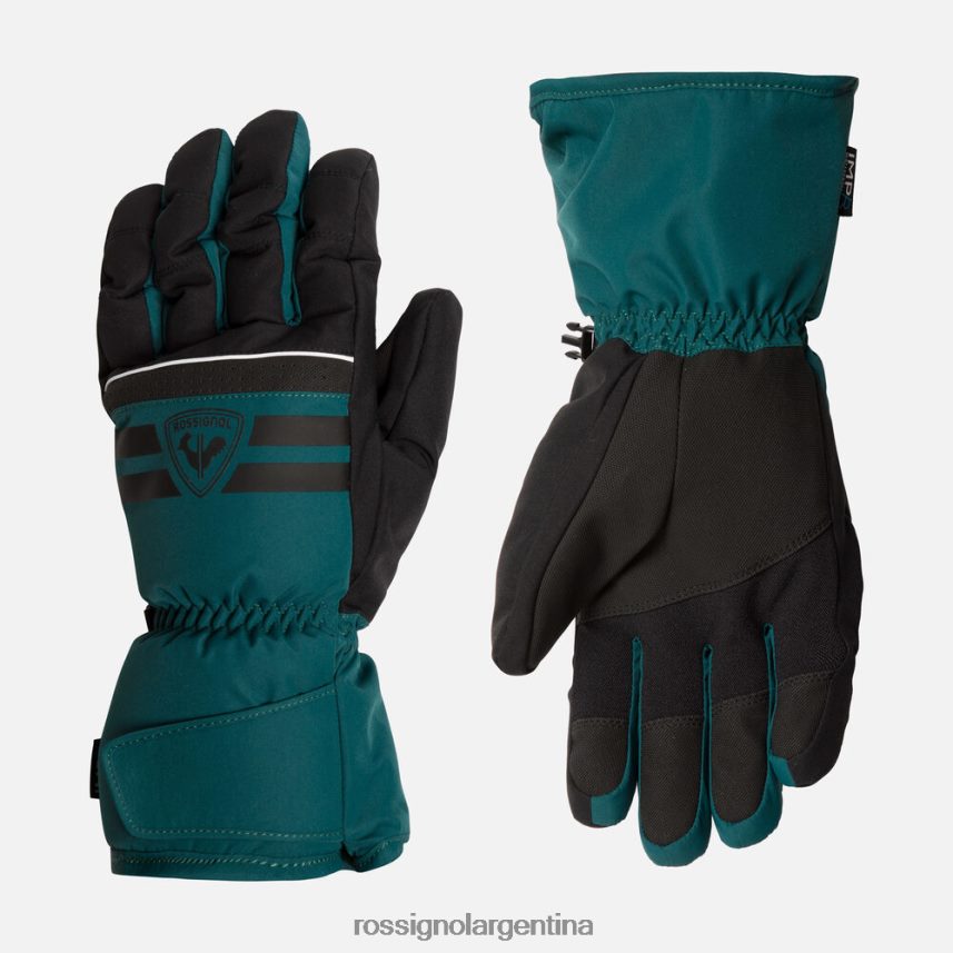 Rossignol hombres guantes de esquí impermeables técnicos 82LVV6495 verde azulado accesorios