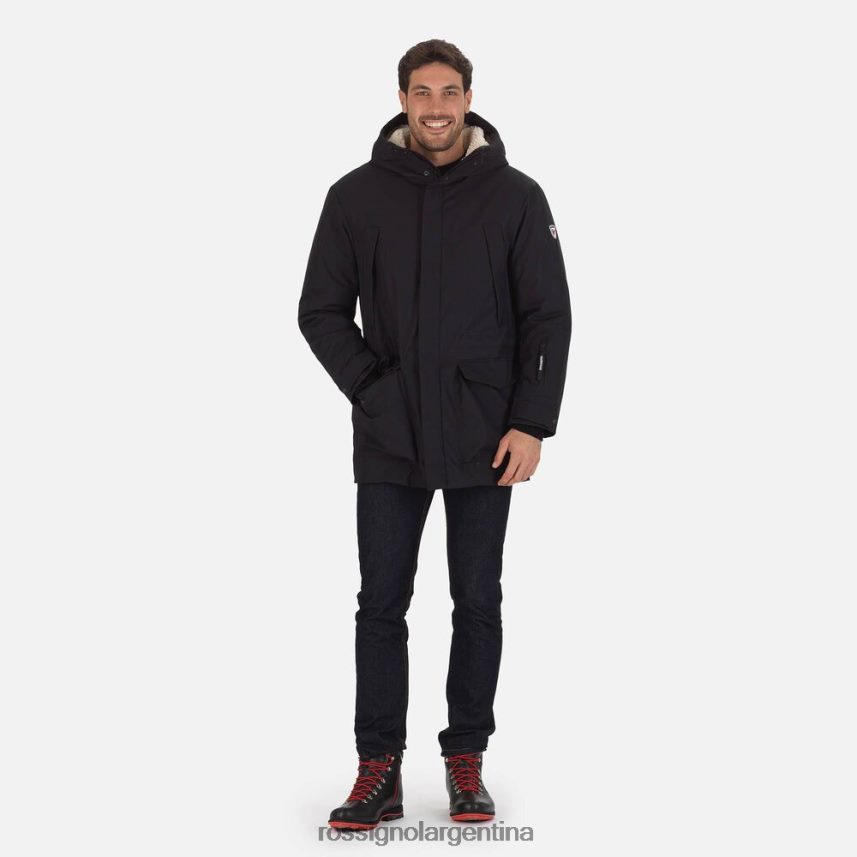 Rossignol hombres chaqueta parka 82LVV6289 negro tapas