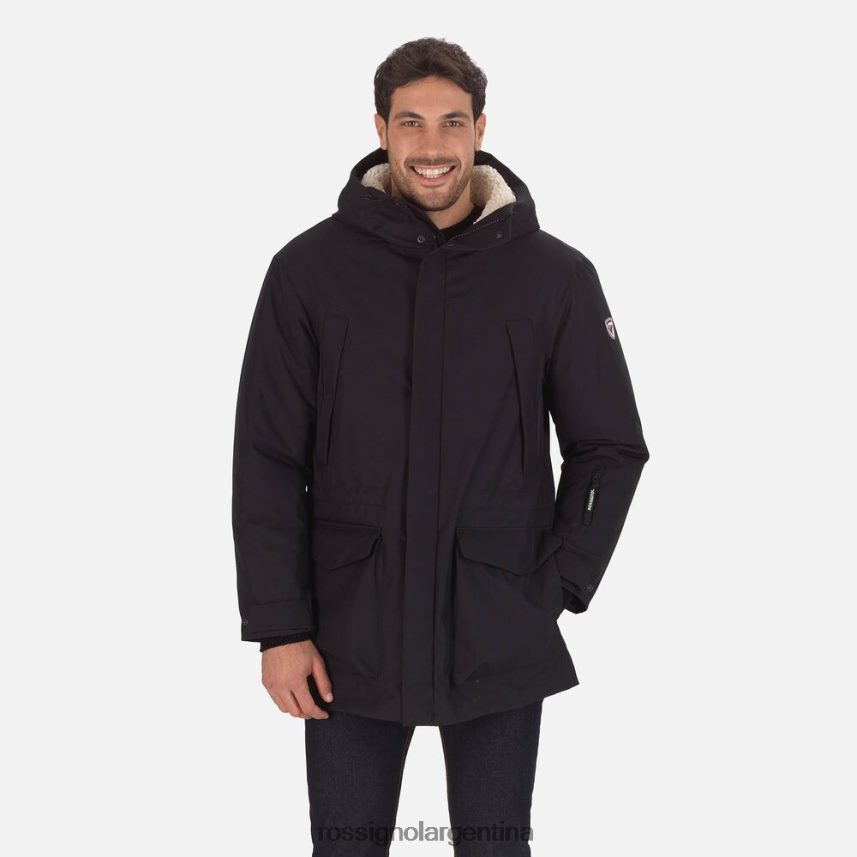 Rossignol hombres chaqueta parka 82LVV6289 negro tapas
