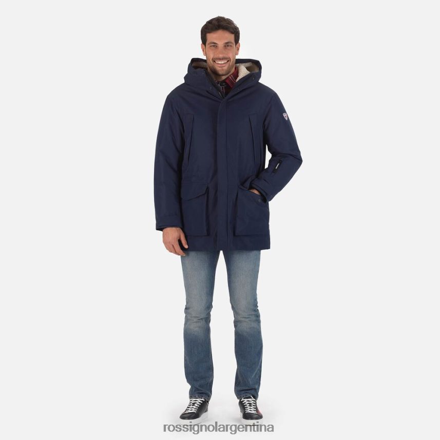 Rossignol hombres chaqueta parka 82LVV6524 azul marino oscuro tapas
