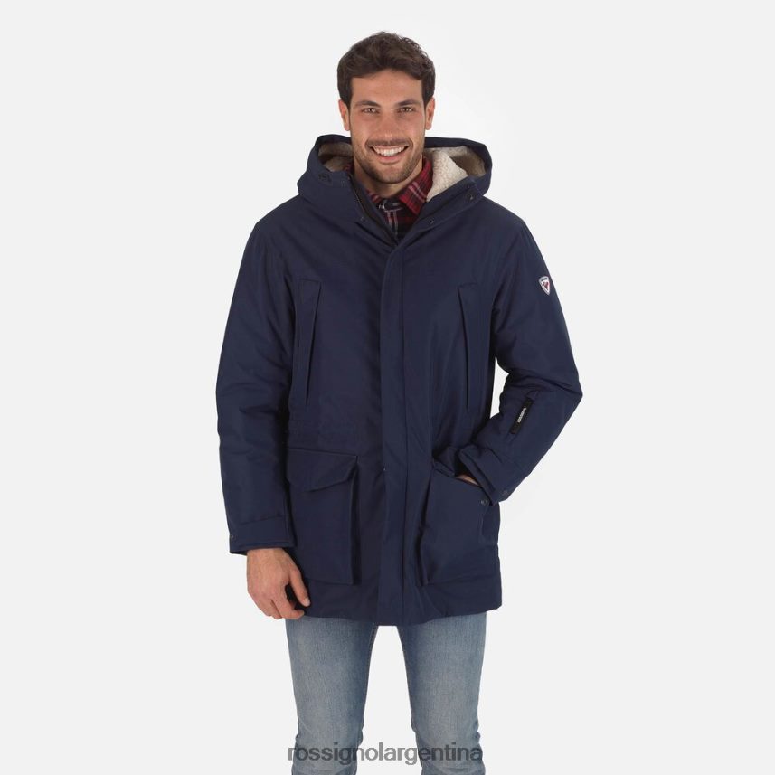 Rossignol hombres chaqueta parka 82LVV6524 azul marino oscuro tapas