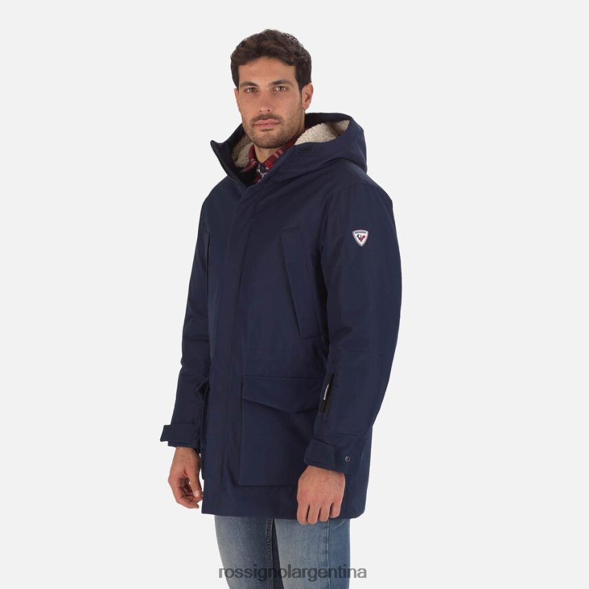 Rossignol hombres chaqueta parka 82LVV6524 azul marino oscuro tapas