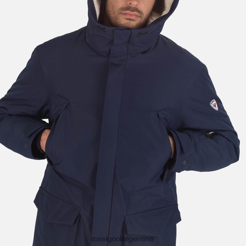 Rossignol hombres chaqueta parka 82LVV6524 azul marino oscuro tapas