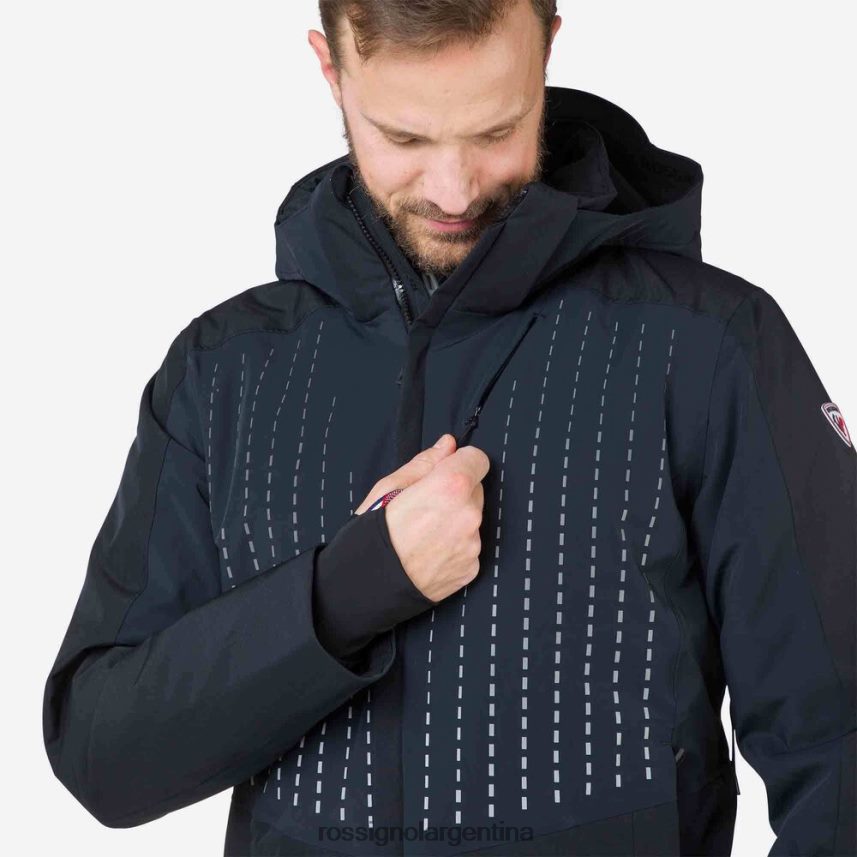 Rossignol hombres chaqueta de esquí degradada 82LVV6634 negro tapas