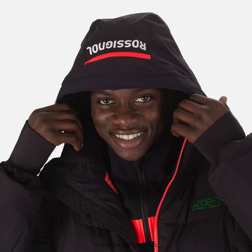 Rossignol hombres chaqueta de esquí hero part 82LVV6603 negro tapas