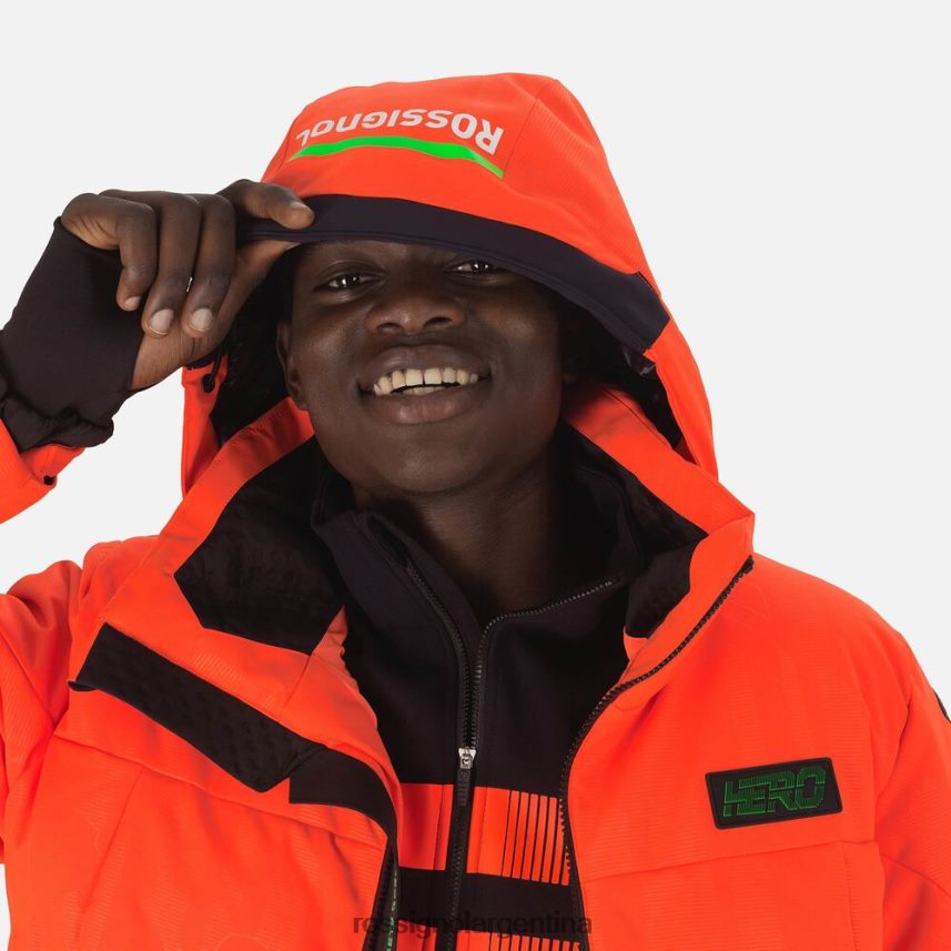 Rossignol hombres chaqueta de esquí hero part 82LVV6605 rojo neón tapas