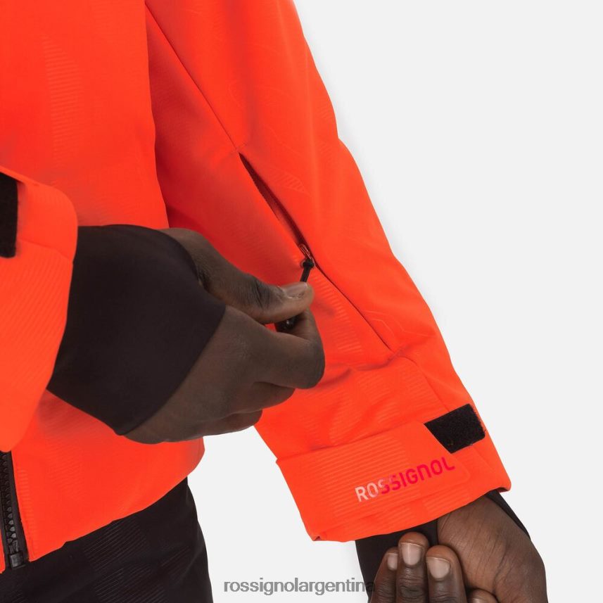Rossignol hombres chaqueta de esquí hero part 82LVV6605 rojo neón tapas