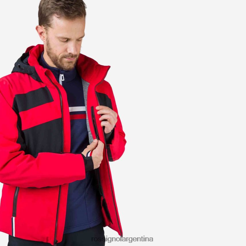 Rossignol hombres reaccionar chaqueta de esquí de merino 82LVV6592 deportivorojo tapas