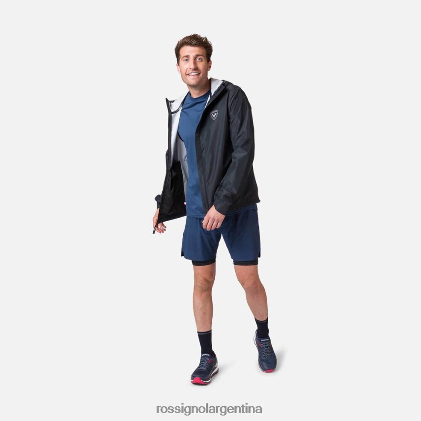 Rossignol hombres chaqueta de lluvia activa 82LVV6264 negro tapas
