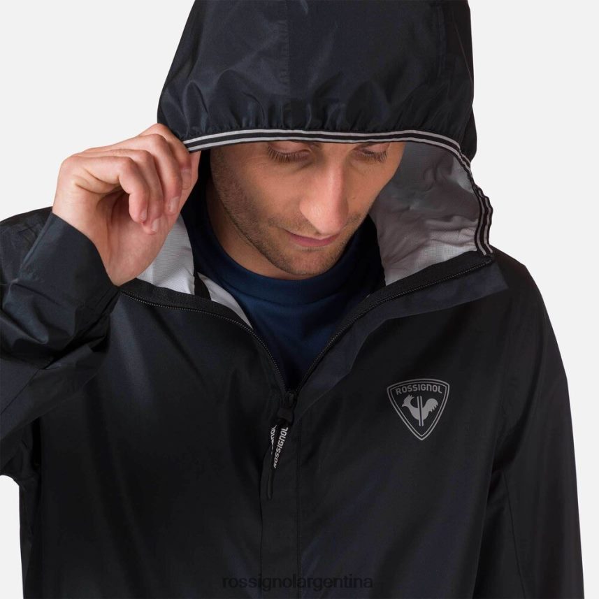 Rossignol hombres chaqueta de lluvia activa 82LVV6264 negro tapas