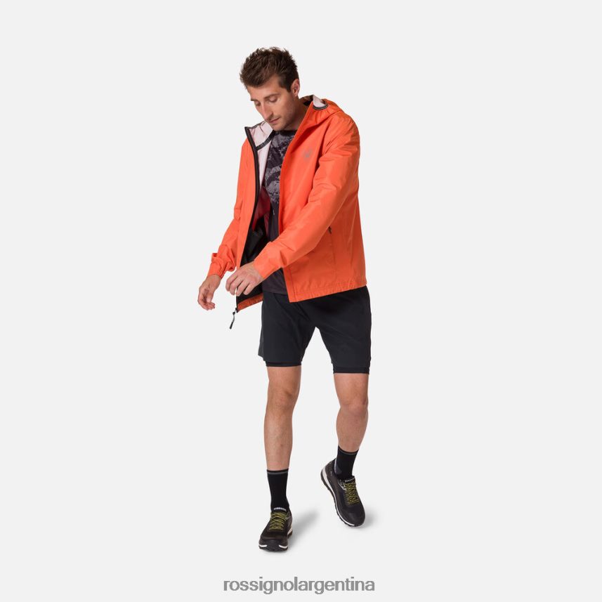 Rossignol hombres chaqueta de lluvia activa 82LVV6412 naranja llama tapas