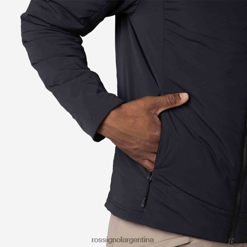 Rossignol hombres chaqueta con capucha opside 82LVV6205 negro tapas