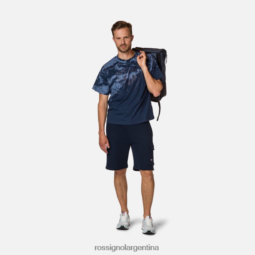 Rossignol hombres pantalones cortos cómodos de algodón 82LVV6132 azul marino oscuro fondos