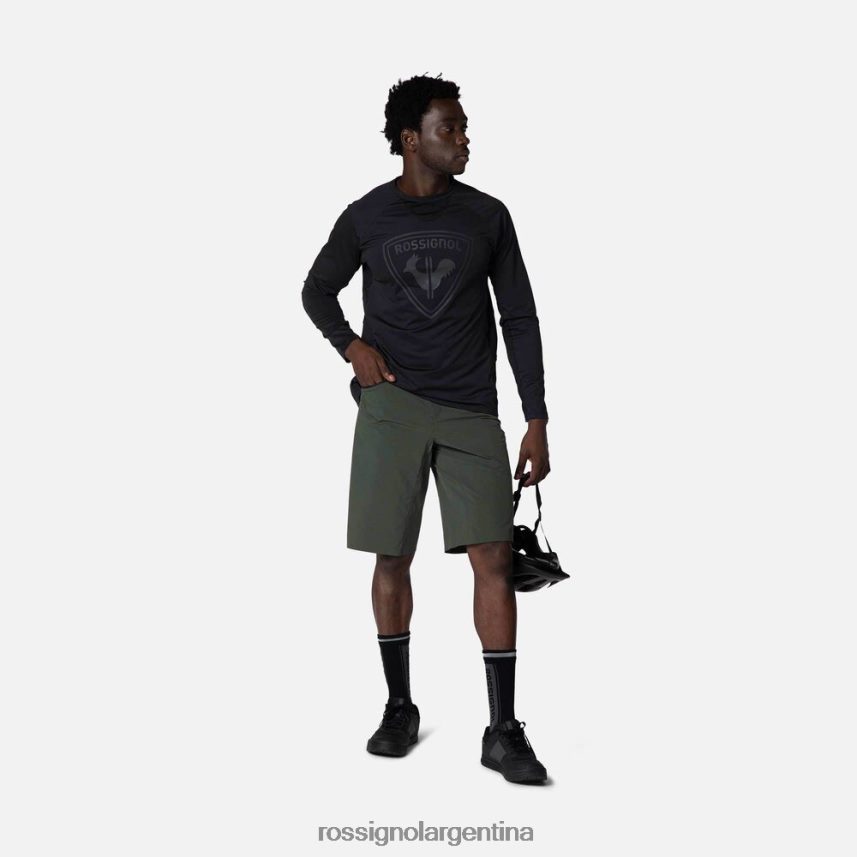 Rossignol hombres pantalones cortos de bicicleta de montaña 82LVV6507 verde ébano fondos