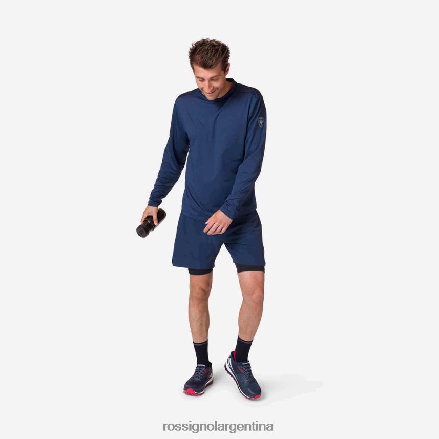 Rossignol hombres pantalones cortos para correr en montaña 82LVV6126 azul marino oscuro fondos