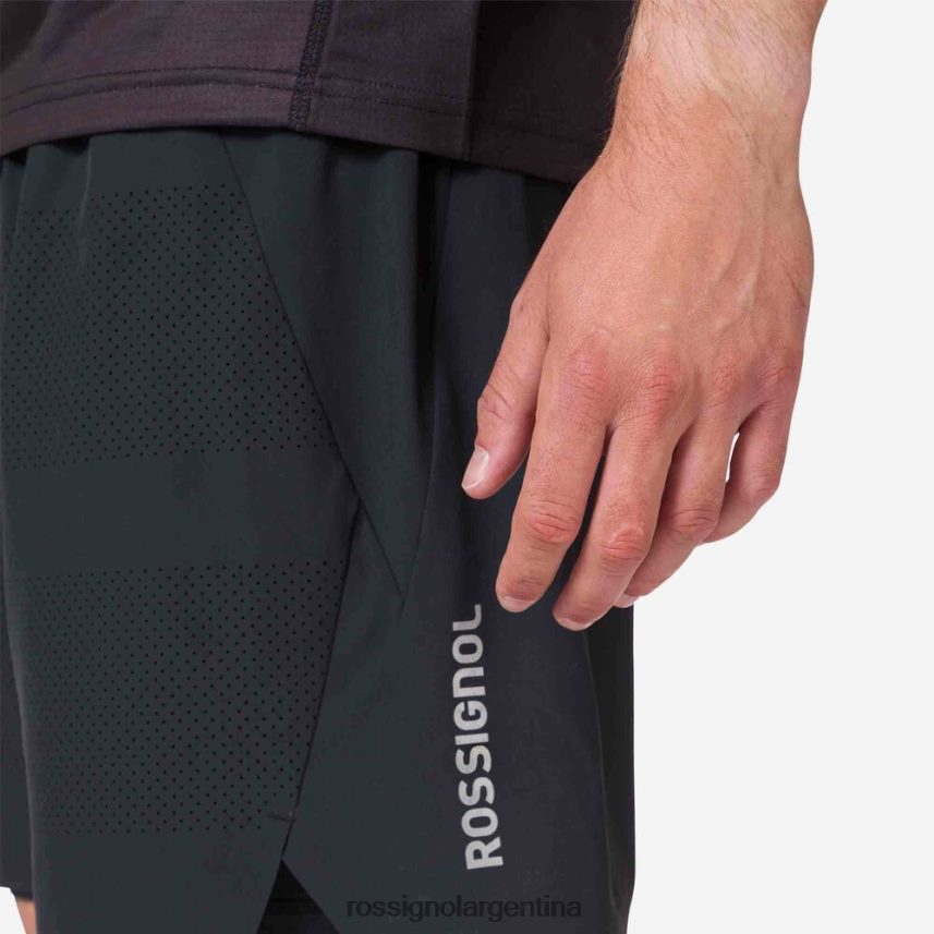Rossignol hombres pantalones cortos para correr en montaña 82LVV6135 negro fondos