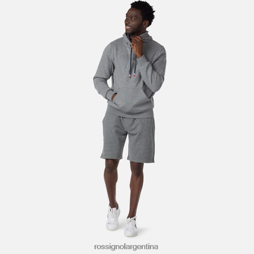 Rossignol hombres shorts de algodón con logo 82LVV6498 cuero gris fondos