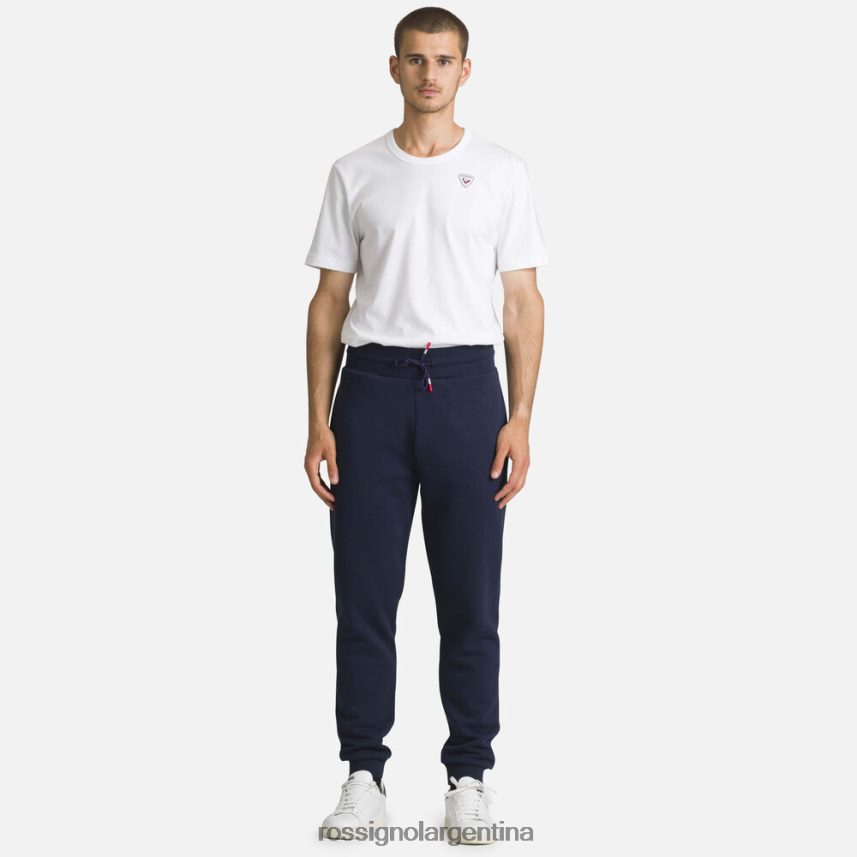 Rossignol hombres pantalones deportivos de algodón con logo 82LVV6256 azul marino oscuro fondos