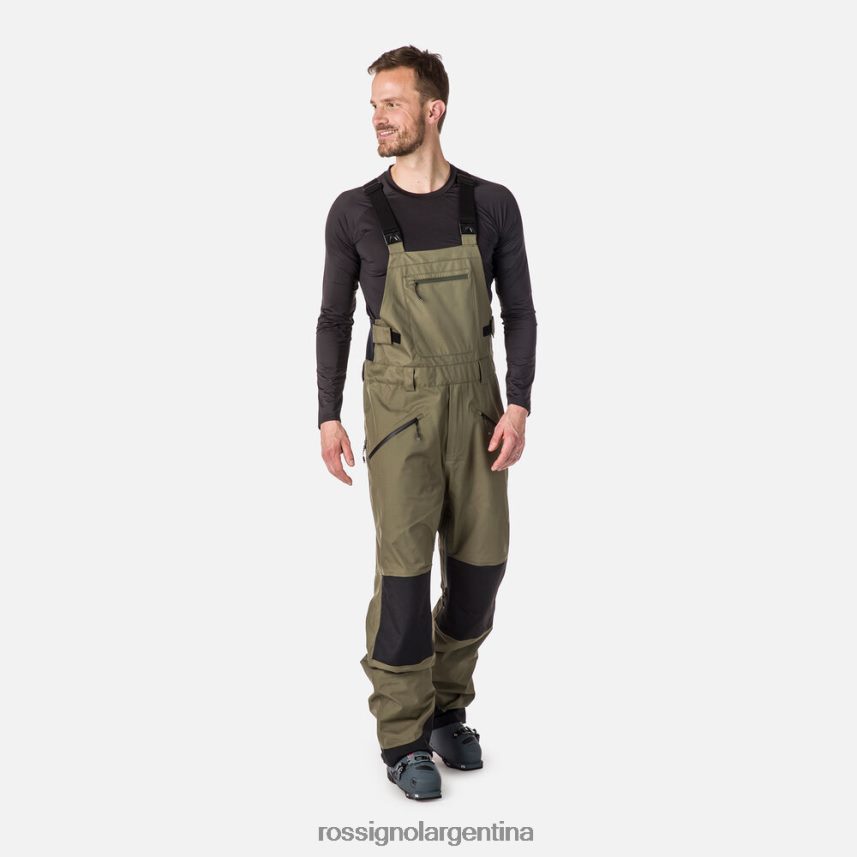 Rossignol hombres pantalones con peto de tres capas skpr 82LVV6174 hoja de acino fondos