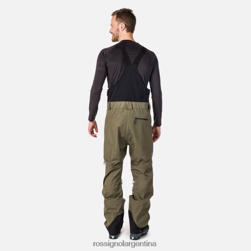 Rossignol hombres pantalones con peto de tres capas skpr 82LVV6174 hoja de acino fondos