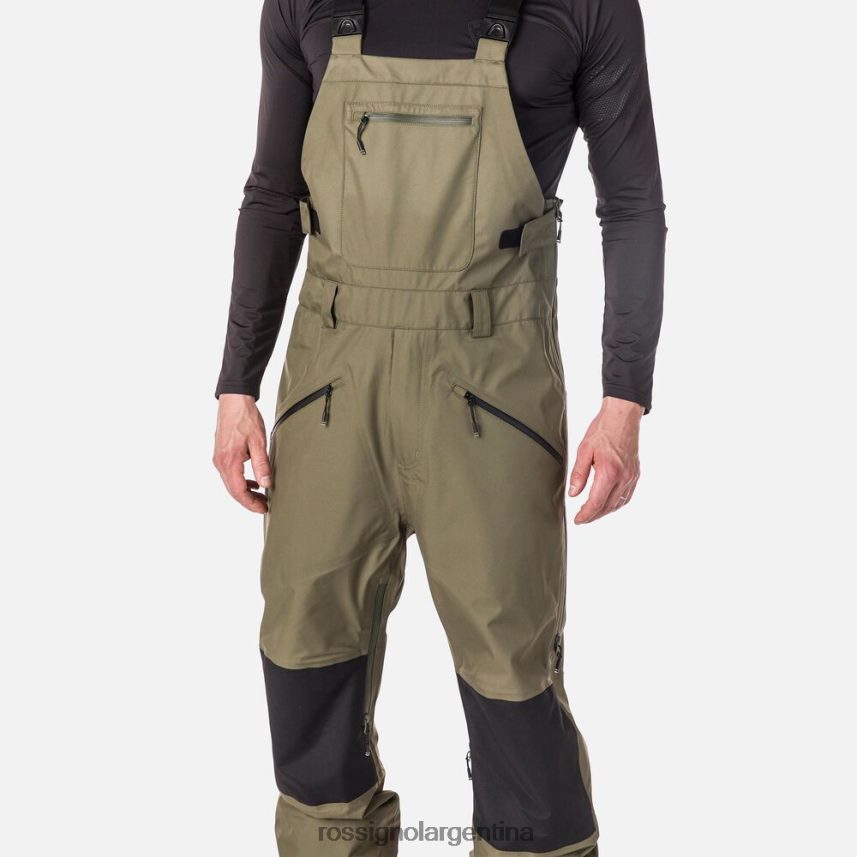Rossignol hombres pantalones con peto de tres capas skpr 82LVV6174 hoja de acino fondos