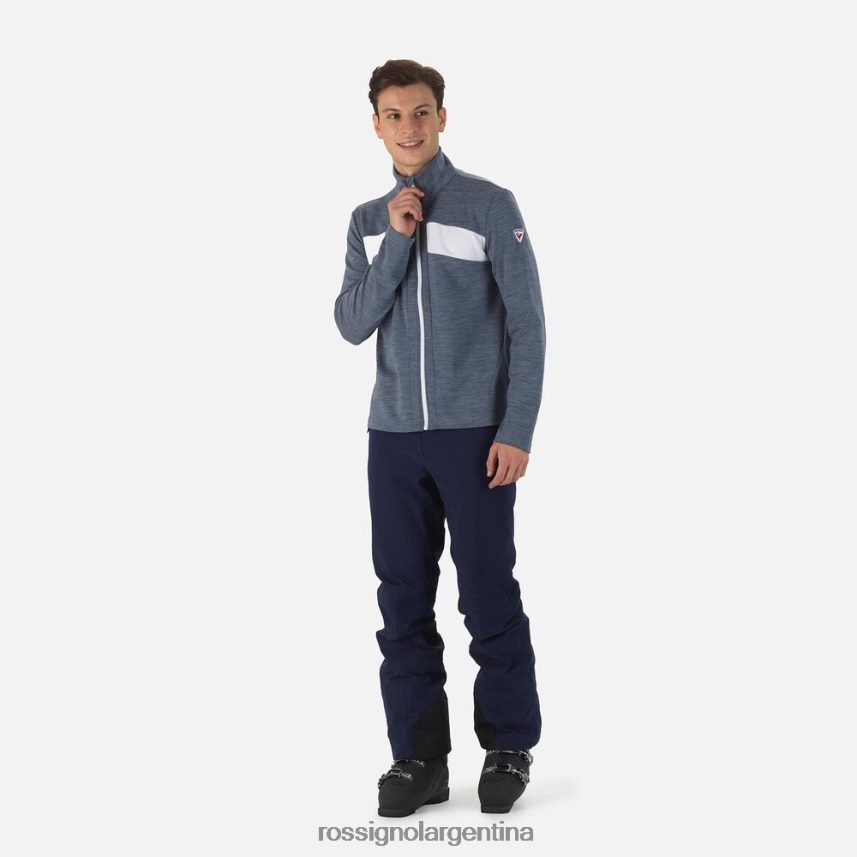 Rossignol hombres React Merino capa intermedia con cremallera completa 82LVV6551 azul marino oscuro tapas