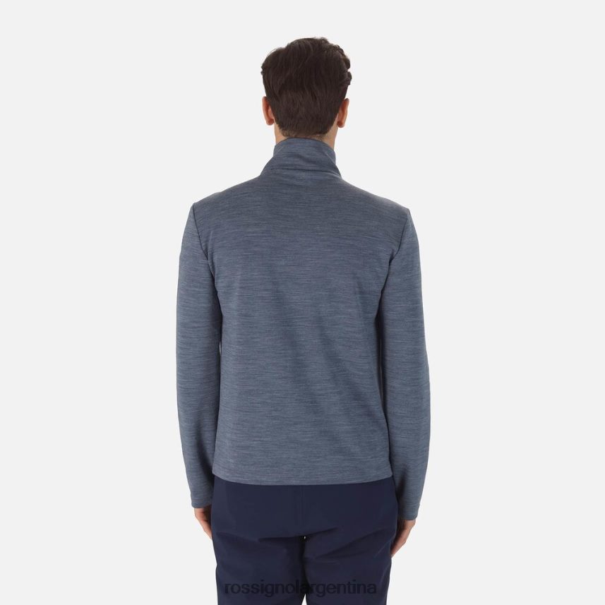 Rossignol hombres React Merino capa intermedia con cremallera completa 82LVV6551 azul marino oscuro tapas