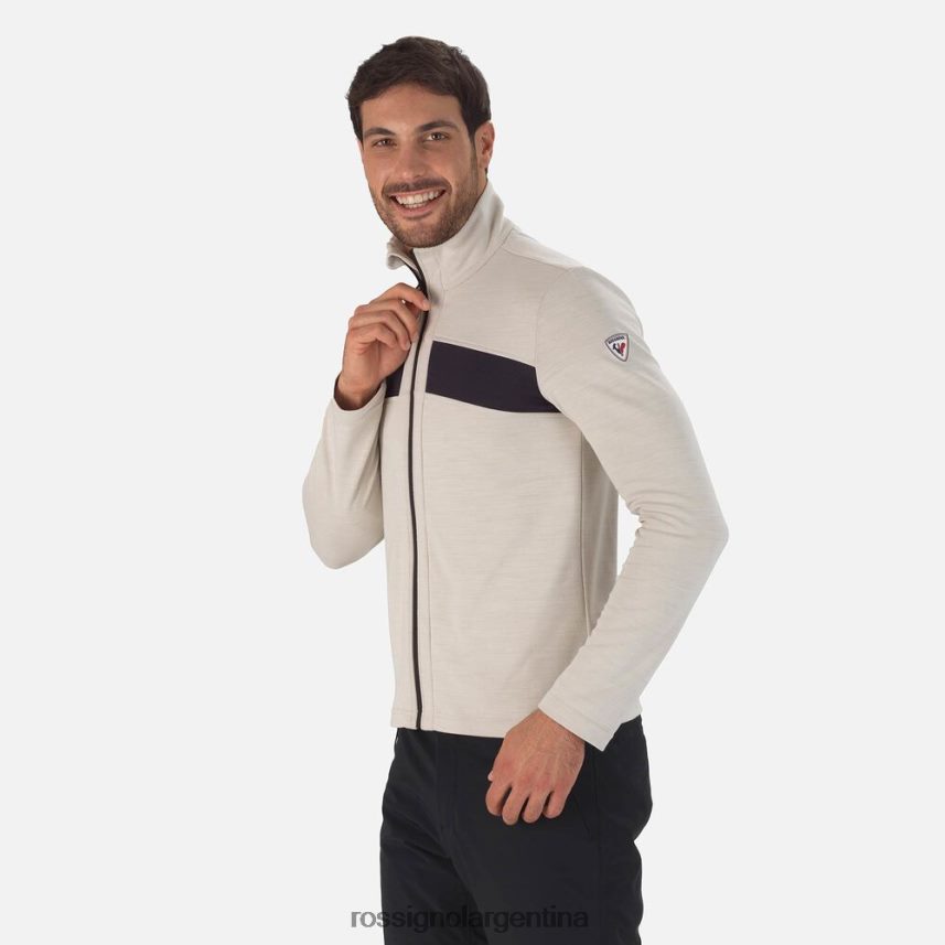 Rossignol hombres React Merino capa intermedia con cremallera completa 82LVV6606 paloma salvaje tapas