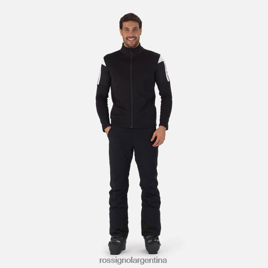 Rossignol hombres capa intermedia aérea con cremallera completa 82LVV6552 negro tapas