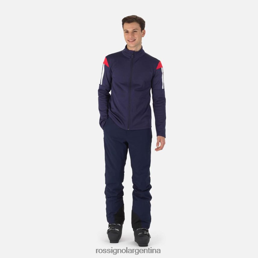 Rossignol hombres capa intermedia aérea con cremallera completa 82LVV6581 azul marino oscuro tapas
