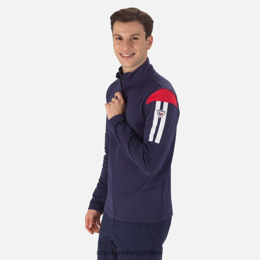 Rossignol hombres capa intermedia aérea con cremallera completa 82LVV6581 azul marino oscuro tapas