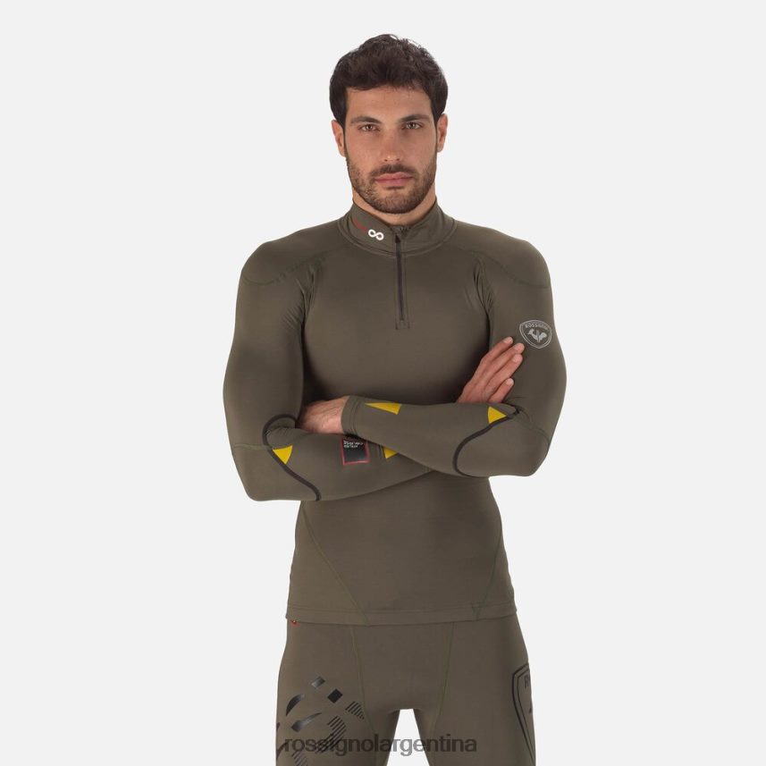 Rossignol hombres camiseta de carrera de compresión infini 82LVV6111 hoja de acino tapas