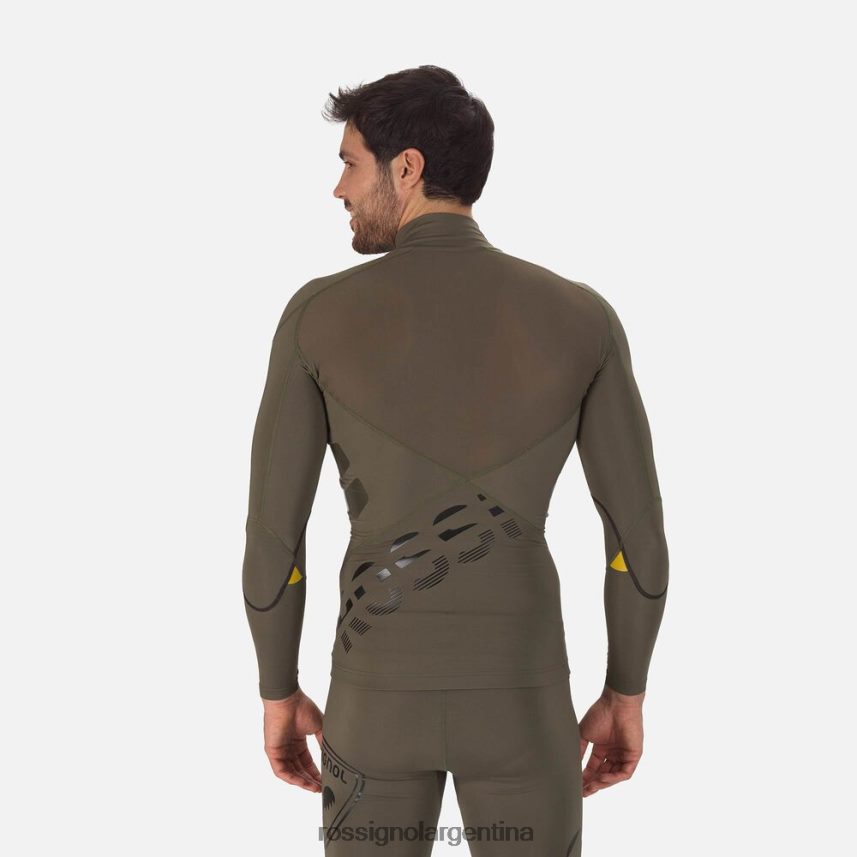 Rossignol hombres camiseta de carrera de compresión infini 82LVV6111 hoja de acino tapas