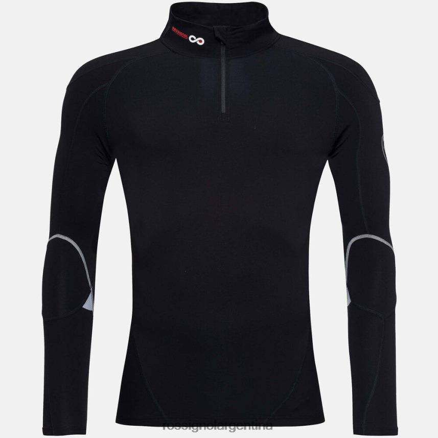 Rossignol hombres camiseta de carrera de compresión infini 82LVV6234 negro tapas