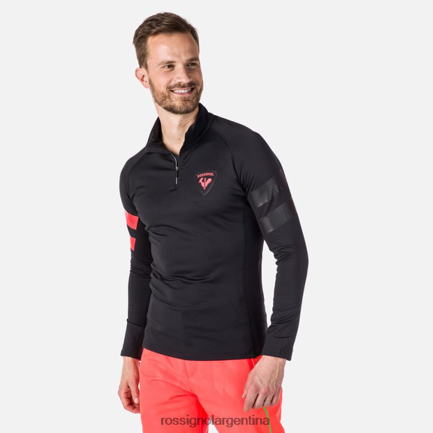 Rossignol hombres Classique Hero top polar con media cremallera 82LVV6115 negro tapas