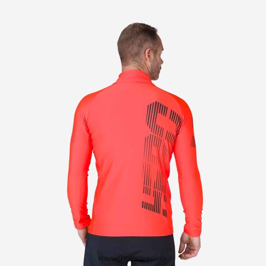 Rossignol hombres Classique Hero top polar con media cremallera 82LVV6608 rojo neón tapas