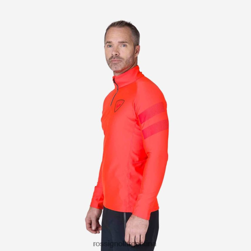 Rossignol hombres Classique Hero top polar con media cremallera 82LVV6608 rojo neón tapas