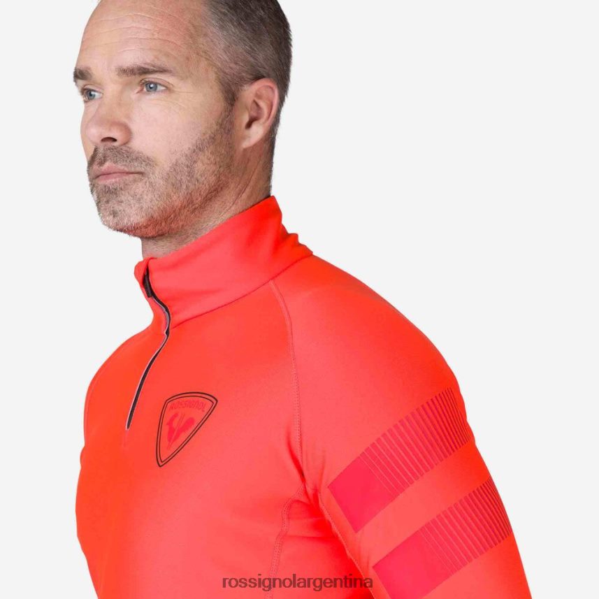 Rossignol hombres Classique Hero top polar con media cremallera 82LVV6608 rojo neón tapas