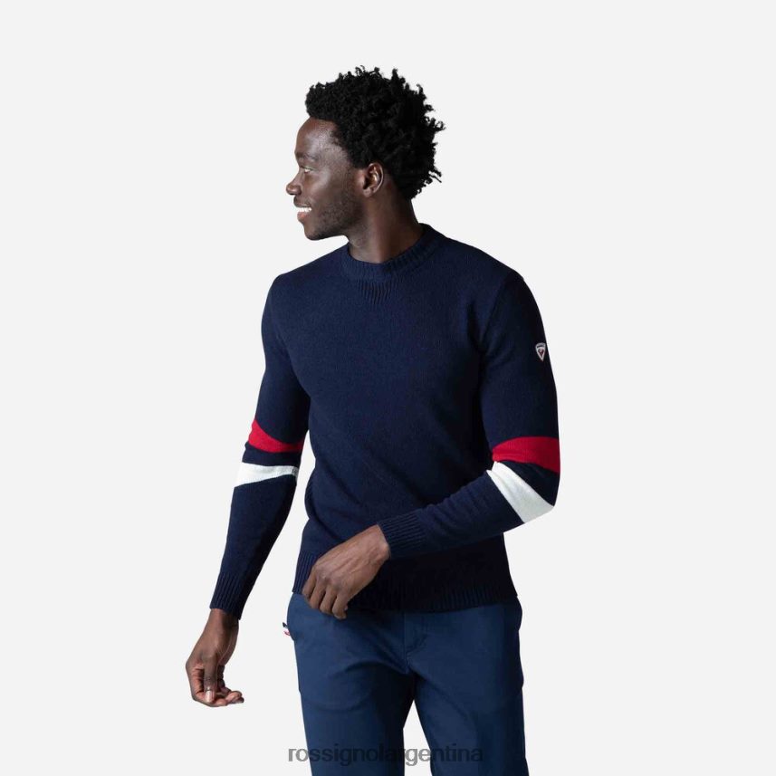 Rossignol hombres suéter de punto característico 82LVV6445 azul marino oscuro tapas