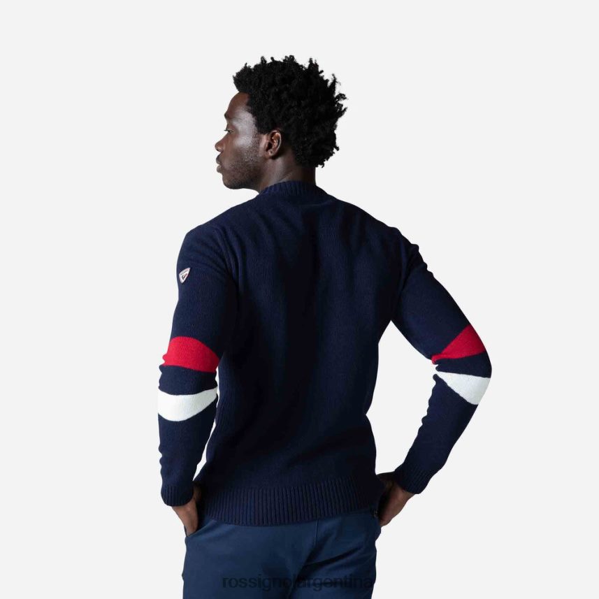 Rossignol hombres suéter de punto característico 82LVV6445 azul marino oscuro tapas