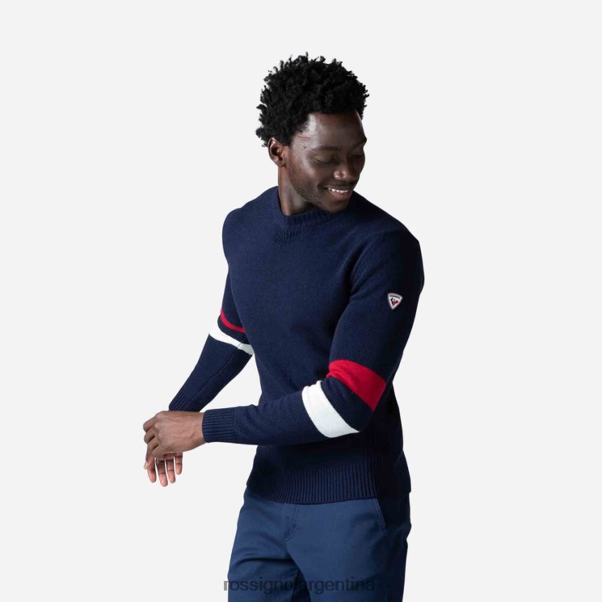 Rossignol hombres suéter de punto característico 82LVV6445 azul marino oscuro tapas
