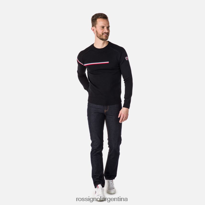 Rossignol hombres suéter odiseo con cuello redondo 82LVV6332 negro tapas