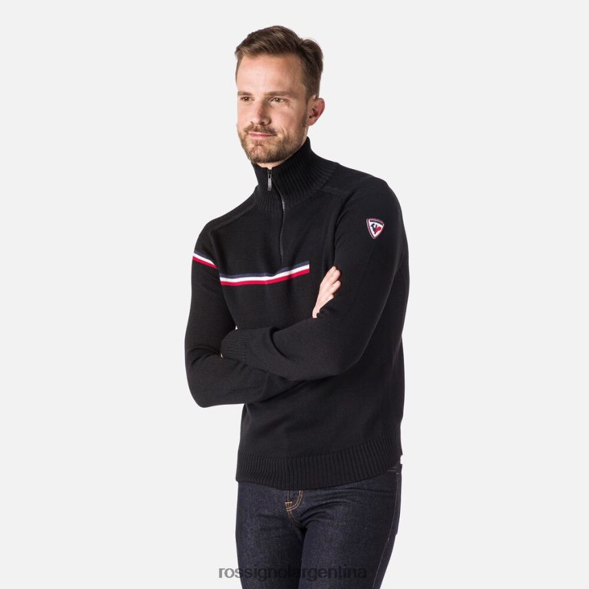 Rossignol hombres suéter principal con media cremallera 82LVV6339 negro tapas