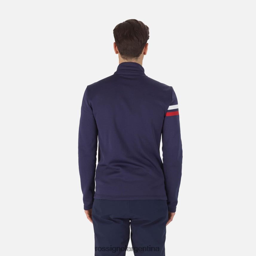 Rossignol hombres top resort con media cremallera 82LVV6675 azul marino oscuro tapas