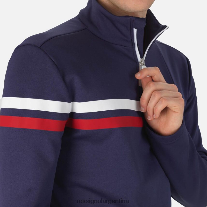 Rossignol hombres top resort con media cremallera 82LVV6675 azul marino oscuro tapas