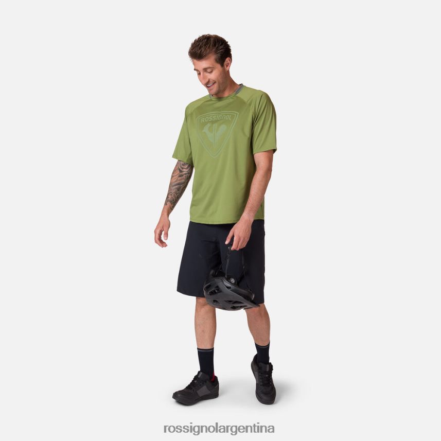 Rossignol hombres Jersey de manga corta con corte clásico. 82LVV628 Musgo Verde tapas