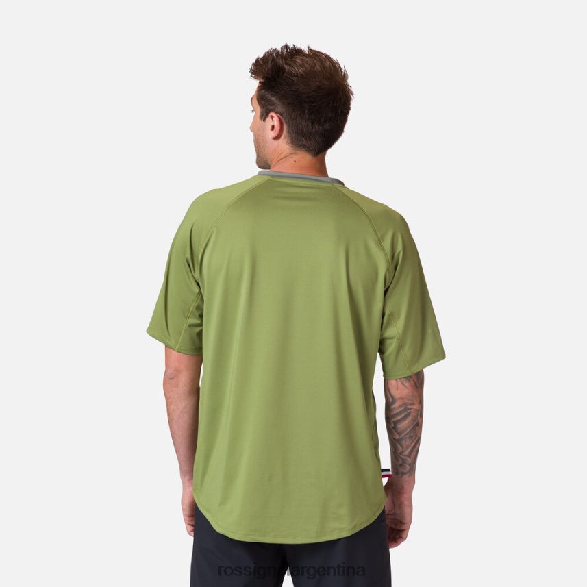 Rossignol hombres Jersey de manga corta con corte clásico. 82LVV628 Musgo Verde tapas