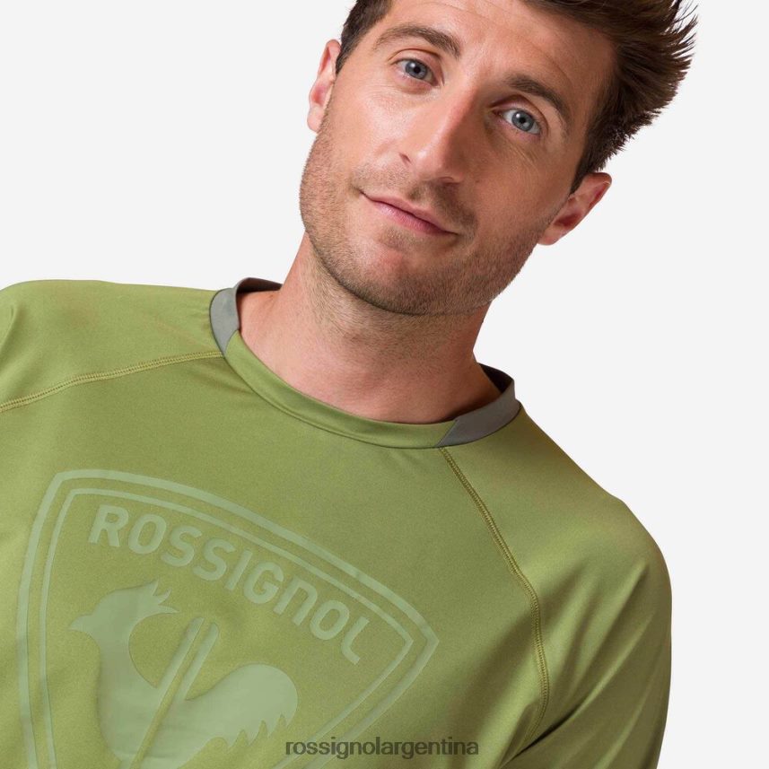 Rossignol hombres Jersey de manga corta con corte clásico. 82LVV628 Musgo Verde tapas